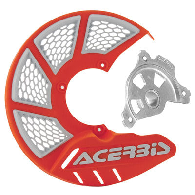 Acerbis X-Brake Vented Front Disc Cover With Mounting Kit - 16 KTM Orange/White