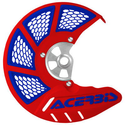Acerbis X-Brake Vented Front Disc Cover With Mounting Kit - Red/Blue