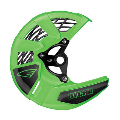 Cycra Tri-Flow Front Disc Cover With Mounting Kit - Green