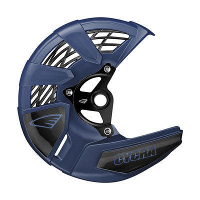 Cycra Tri-Flow Front Disc Cover With Mounting Kit - Husqvarna Blue