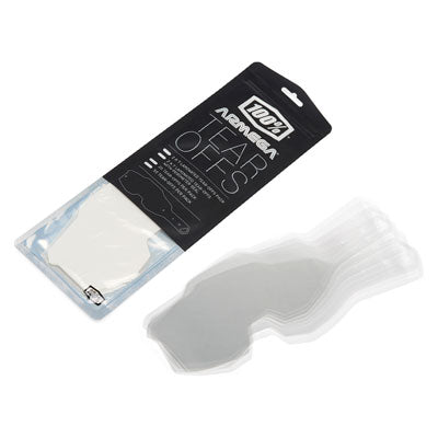 100% Armega Goggle Tear-Offs 20 Pack Standard Clear