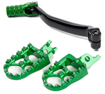 kentech-mx-parts-accessories - FOOT PEGS KAWASAKI GEAR SHIFTER CNC BILLET 57mm WIDE KX250F 2009-2018 - KENTECH MX PARTS & ACCESSORIES - Foot Peg Bundle