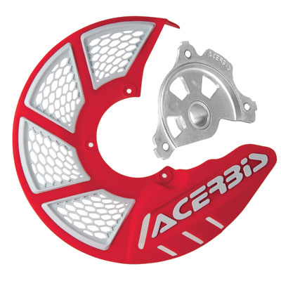 Acerbis X-Brake Vented Front Disc Cover With Mounting Kit - Red/White