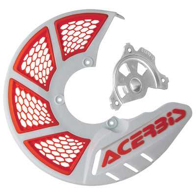 Acerbis X-Brake Vented Front Disc Cover With Mounting Kit - White/16 KTM Orange