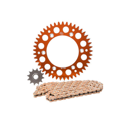 Primary Drive Alloy Kit & Gold Plated MX Race Chain