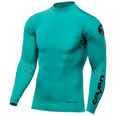 Seven Zero Blade Laser Cut Compression Jersey Small Flo Green